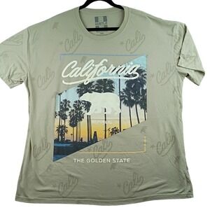 Hustle Graphic‎ T-Shirt Mens 5XL Tan California Republic Bear The Golden State